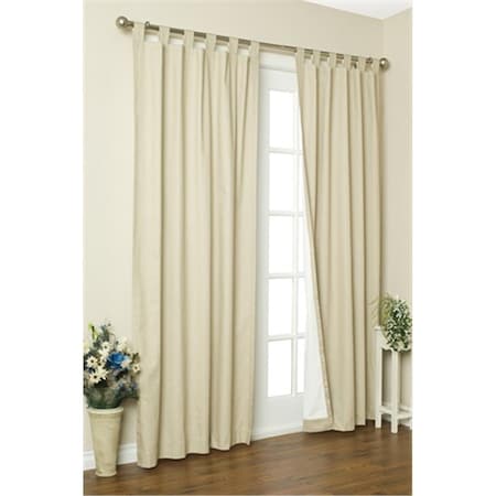 Escenografia Thermalogic Insulated Solid Color Tab Top Curtain Pairs - Natural - 160 x 84 in. ES2843952